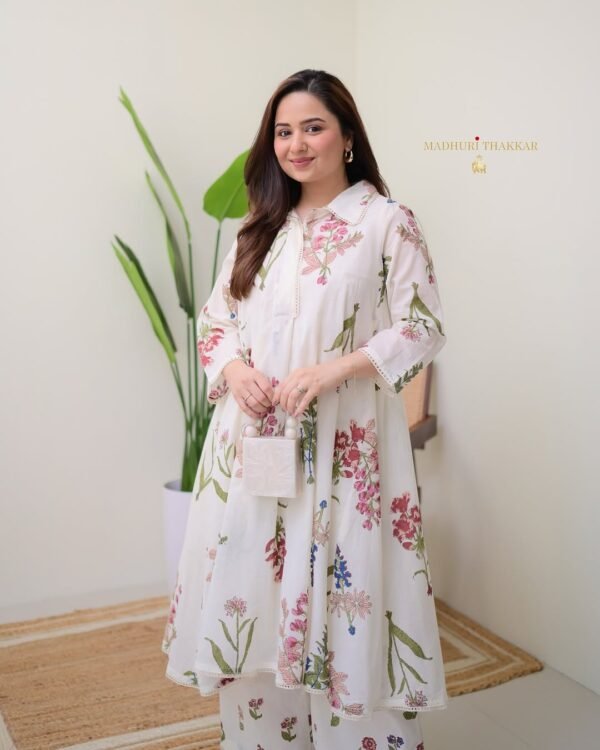Mul Cotton Aline Kurta Set - Image 2