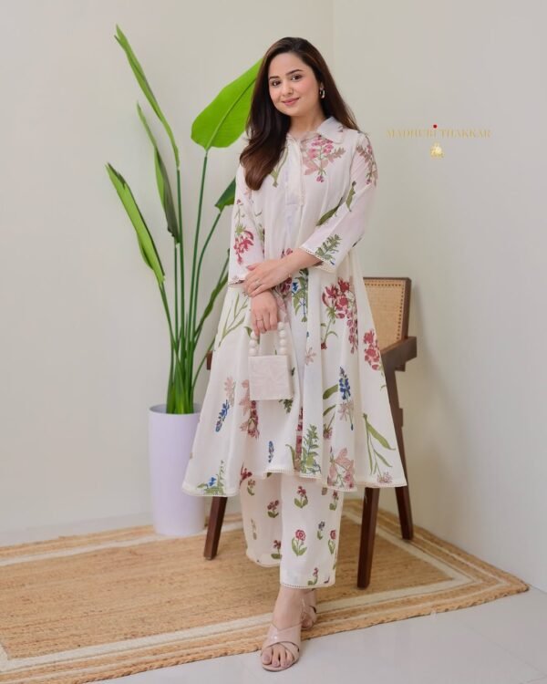 Mul Cotton Aline Kurta Set - Image 4