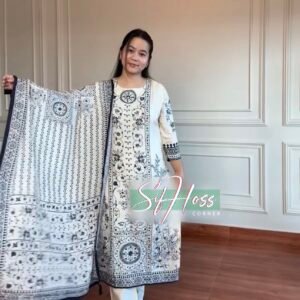 Printed Cotton Straight Suit With Dupatta