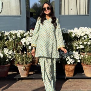 Azure Printed Pure Cotton Co-Ord Set